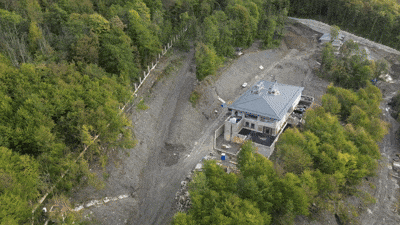 A large-scale construction project in Krasnaya Polyana